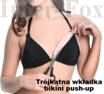 Trójkątna wkładka bikini push-up, kolor biały, rozmiar D
