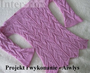 Wełniany sweter.  Projekt i wykonanie - Aiwlys   