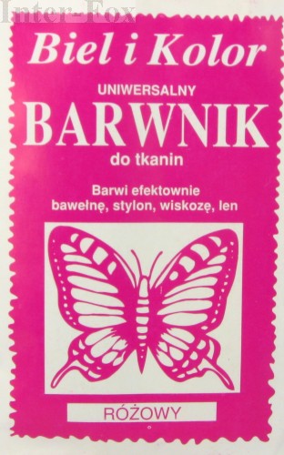 Barwnik do tkanin, uniwersalny kolor różowy