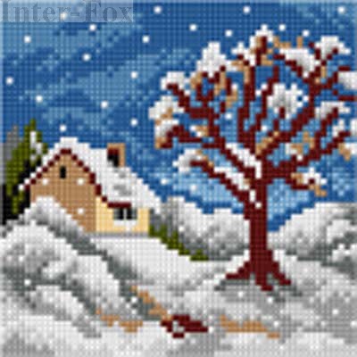 Kanwa z nadrukiem 2844 Cztery pory roku - zima.jpg