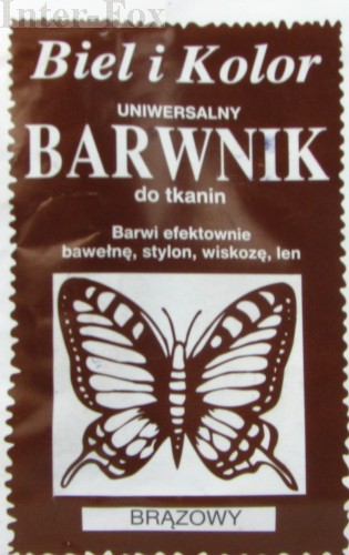 Barwnik do tkanin, uniwersalny kolor brązowy