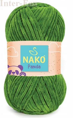 Włóczka Chenille Panda kolor 3122 zielony.png