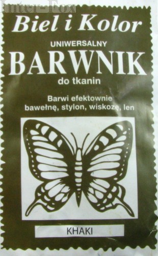 Barwnik do tkanin, uniwersalny kolor khaki 