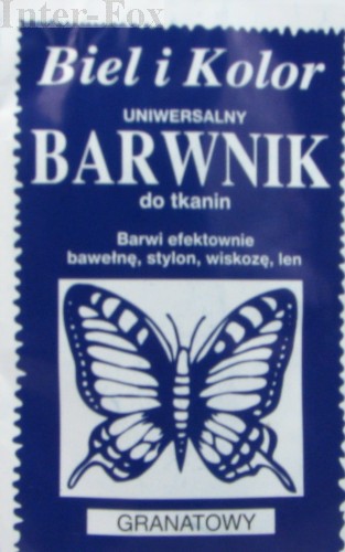  Barwnik do tkanin, uniwersalny kolor granatowy
