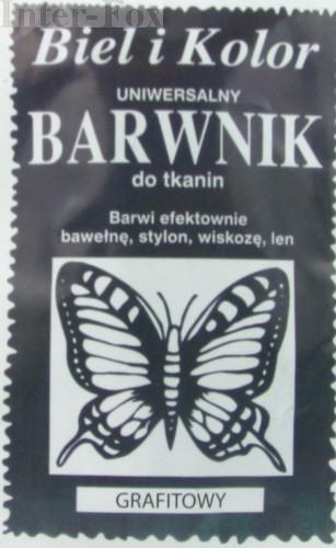 Barwnik do tkanin, uniwersalny kolor grafitowy