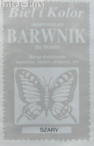 Barwnik do tkanin, uniwersalny kolor szary