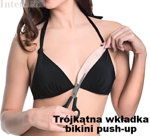Trójkątna wkładka bikini push-up, kolor biały, rozmiar C