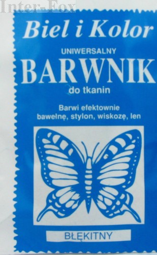 Barwnik do tkanin, uniwersalny kolor błękitny