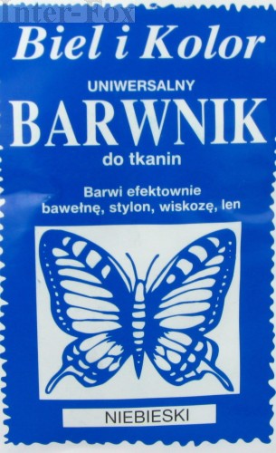 Barwnik do tkanin, uniwersalny kolor niebieski