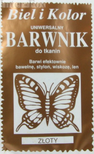 Barwnik do tkanin, uniwersalny kolor złoty