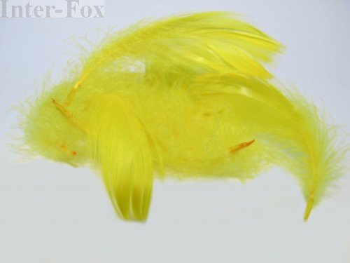 Piórka ozdobne, kolor żólty