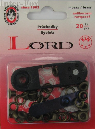 Oczka metalowe (4) kolor stary mosiądz 