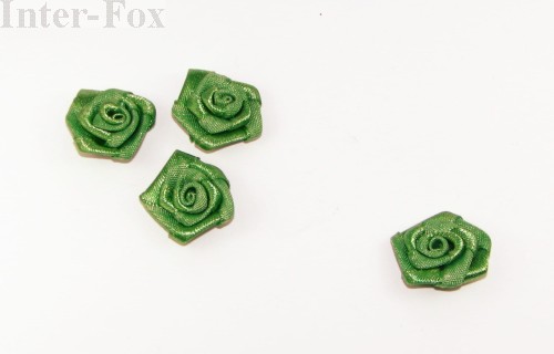 Różyczka atłasowa 20 mm, kolor zielony