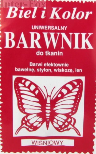  Barwnik do tkanin, uniwersalny kolor wiśniowy