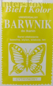 Barwnik do tkanin, uniwersalny kolor cytrynowy