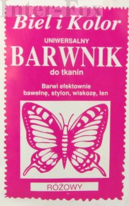 Barwnik do tkanin, uniwersalny kolor różowy
