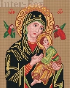Kanwa 24 x 30 cm, 1946 Matka Boska Nieustającej Pomocy.
