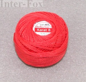 Kordonek Karat 8 kolor nr 485 czerwony