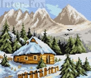 Kanwa 24 x 30 cm, 2490 Kanwa Górska chatka.