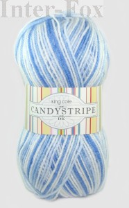 Candystripe nr 432 (biały, niebieski, błękitny)