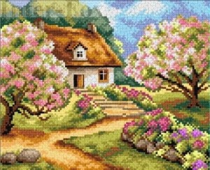 Kanwa 24 x 30 cm, 2497 Wiosenny gościniec.
