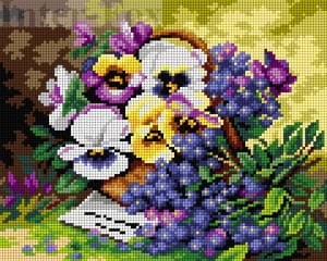 Kanwa 24 x 30 cm, 2706 Bratki i niezapominajki.