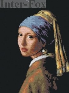 Kanwa 30 x 40 cm, 2150 J. Vermeer - Dziewczyna z perłą.