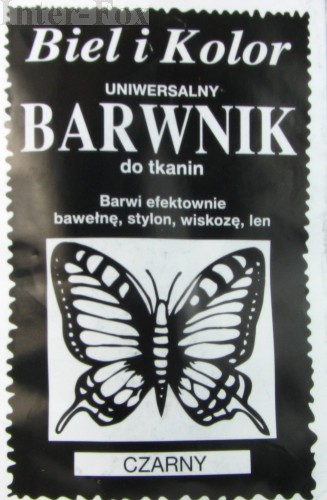 Barwnik do tkanin, uniwersalny kolor czarny