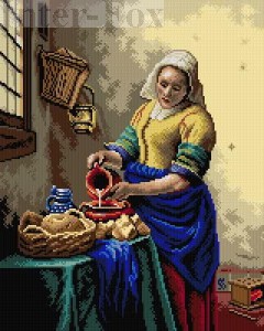 Kanwa 40 x 50 cm, 2850 J. Vermeer - Mleczarka.