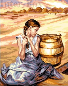 Kanwa 40 x 50 cm, 3119 Jacek Malczewski - Zatruta studnia.
