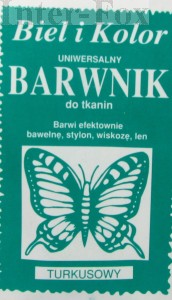 Barwnik do tkanin, uniwersalny kolor turkusowy