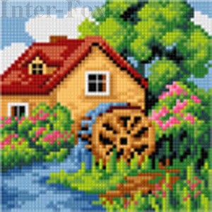 Kanwa 15 x 15 cm, Kanwa 2742 Cztery pory roku - wiosna.