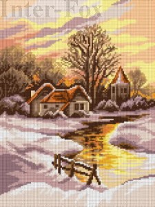 Kanwa 30 x 40 cm, 3094 Mroźna kraina.