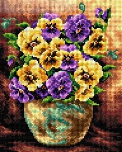 Kanwa 24 x 30 cm, 2403 Bukiet bratków.