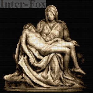 Kanwa 40 x 40 cm, 3174 Michał Anioł - Pieta.