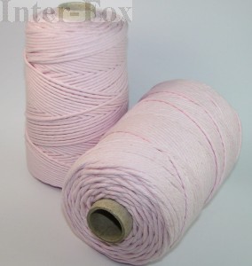 Sznurek bawełniany do makramy, 3mm-200mb M424 jasny róż