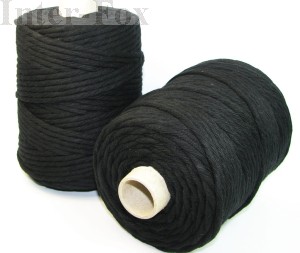 Sznurek bawełniany do makramy, 5mm-100mb M810 czarny