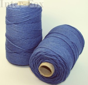 Sznurek bawełniany do makramy, 3mm-200mb M302 niebieski