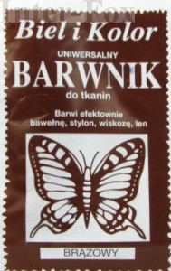 Barwnik do tkanin, uniwersalny kolor brązowy