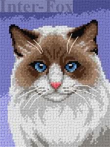 Kanwa 18 x 24 cm, 3361  Kot ragdoll.