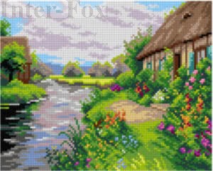 Kanwa 24 x 30 cm, 3296 Louis Aston Knight - Zakole rzeki