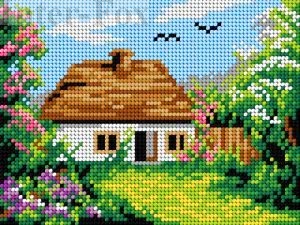 Kanwa 15 x 15 cm,  3322 Cztery pory roku - wiosna