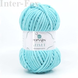 Chenille Velvet B027  jasny turkus