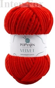 Chenille Velvet B06 czerwony