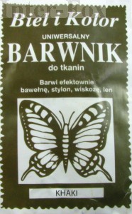 Barwnik do tkanin, uniwersalny kolor khaki