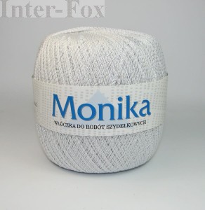 Kordonek Monika kolor 150 biały metalizowany.