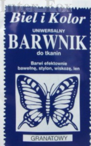 Barwnik do tkanin, uniwersalny kolor granatowy