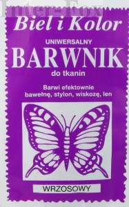 Barwnik do tkanin, uniwersalny kolor wrzosowy