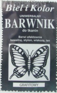 Barwnik do tkanin, uniwersalny kolor grafitowy