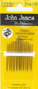 Igły ostre, uniwersalne - 20 szt